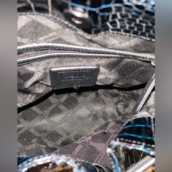 Opening ceremony NWOT✴️Navy Izzy' Croc Embossed Leather Backpack. - Picture 8 of 15